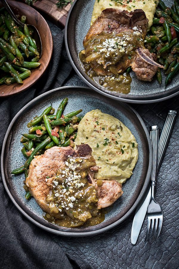 Miss low carb Mexican food? Devour these Mexican Pork Chops recipe with easy chile verde sauce!