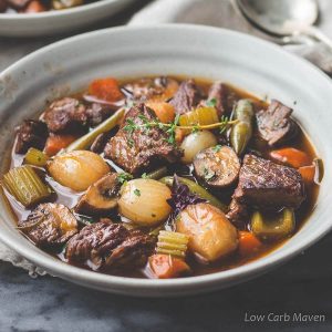 Amazing Low Carb Beef Stew (Gluten-free, Keto, Whole30)