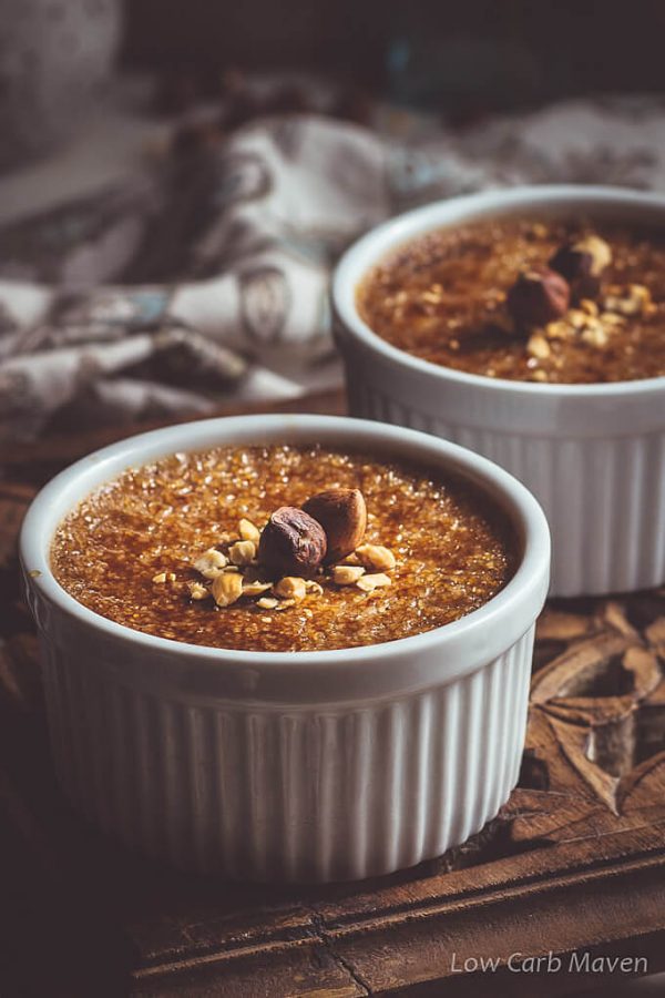 Hazelnut Creme Brulee Dessert For Two Low Carb Maven