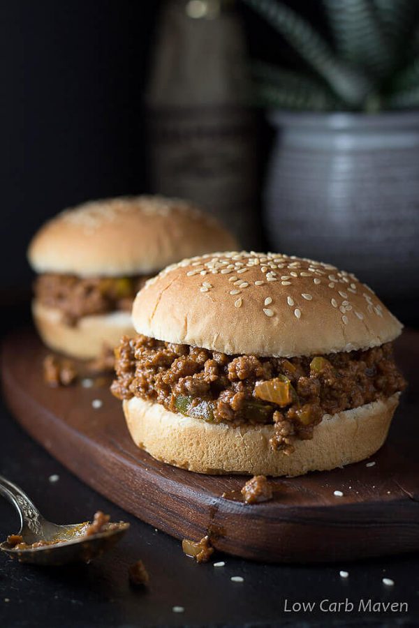 Easy homemade sloppy joes recipe from scratch without ketchup or packers. This recipe is low carb, sugar free and delicious!