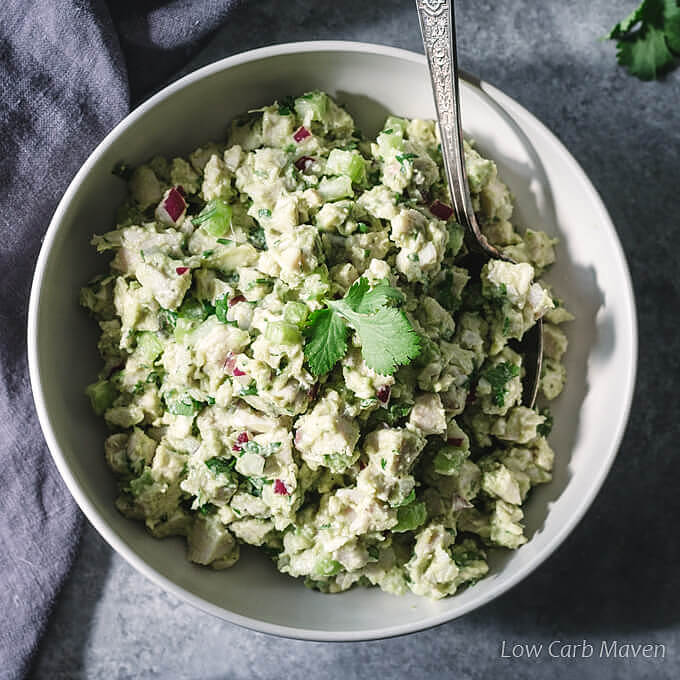 Avocado Chicken Salad Low Carb Keto Low Carb Maven