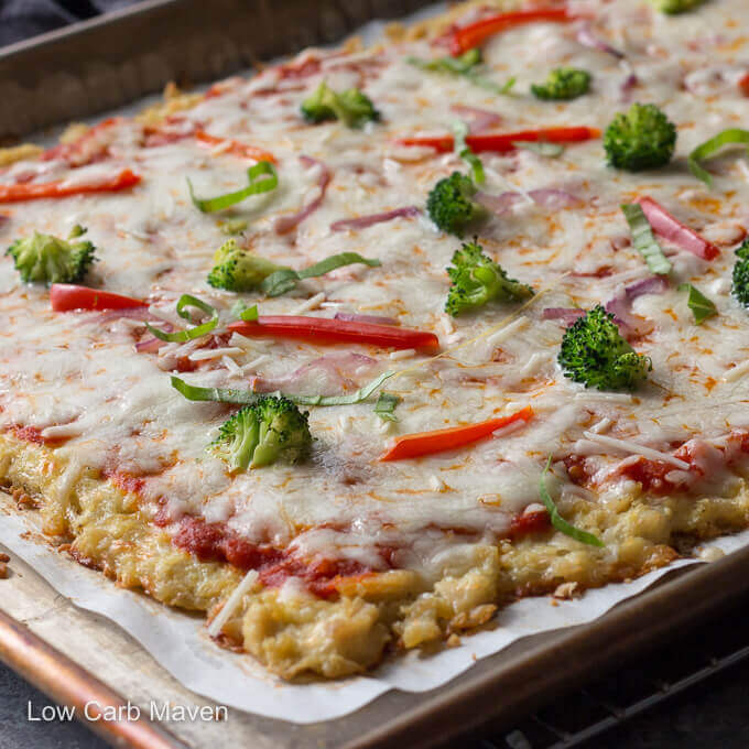 Chicken Pizza Crust - Almost Zero Carb Pizza Crust - Low Carb Maven