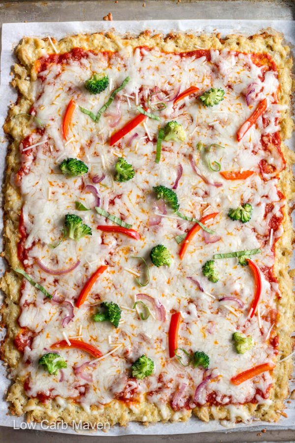 Wow! Chicken crust pizza is a great protein filled low carb pizza. #keto #lowcarbpizza #pizza #chickenpizza