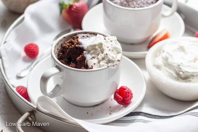 Keto Chocolate Mug Cake - Moist and delicious! - Low Carb Maven