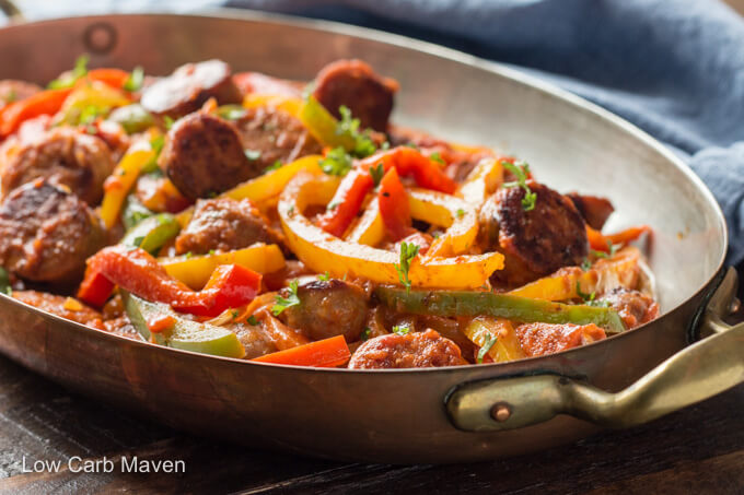 Italian Sausage, Peppers and Onions with Sauce