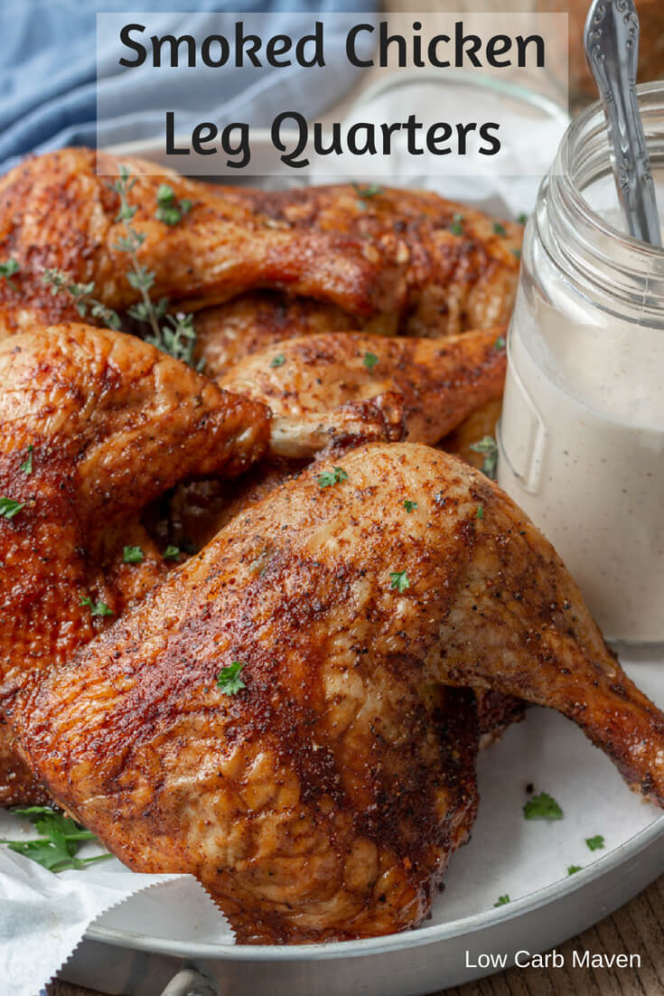 Smoked Chicken Leg Quarters. #tragergrillrecipes #traeger #smokedchicken #chickenquarters #dryrub #bbqchicken #chickenlegs #lowcarb #keto #grilledchicken #pelletgrill