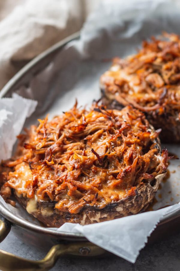 Pulled Pork Stuffed Mushrooms - Low Carb Maven