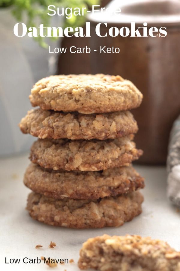 These sugar-free oatmeal cookies are perfect for your low carb keto diet!