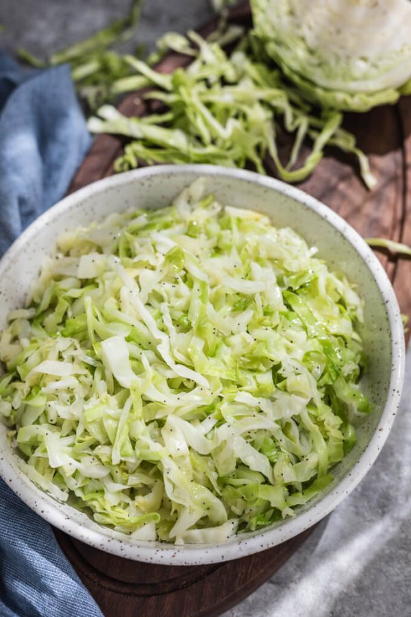Buttery Cabbage Noodles are a great low carb keto noodle replacement.