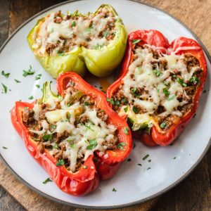 Sloppy Joe Stuffed Peppers