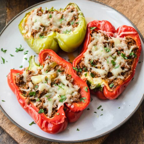 Sloppy Joe Stuffed Peppers (low carb, keto) - Low Carb Maven