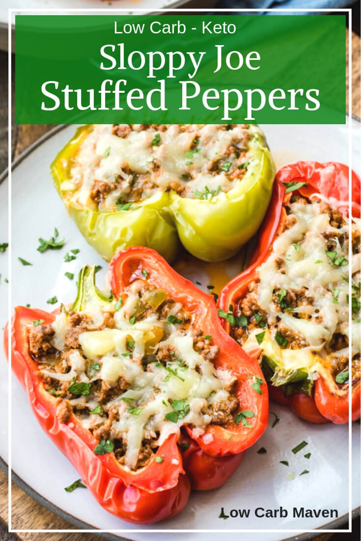 Sloppy Joe Stuffed Peppers. #sloppyjoestuffedpeppers #stuffedpeppers #sloppyjoes