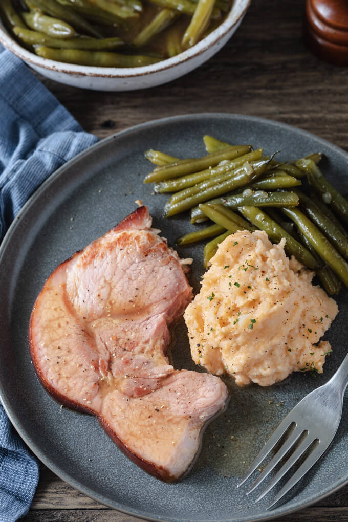 Classic Ham Steak with RedEye Gravy Low Carb Maven