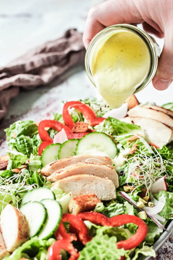 This sumptious keto honey mustard dressing is also a great dipping sauce!