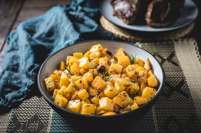 Roasted Rutabaga with Rosemary and Onions | Low Carb Maven