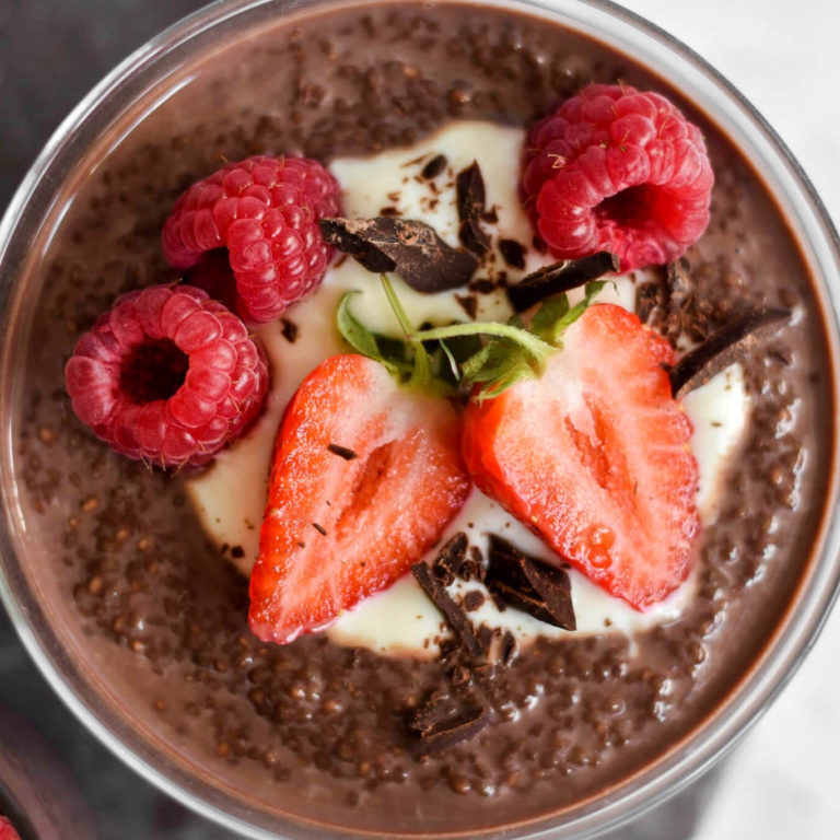 Keto Chocolate Chia Pudding (vegan)