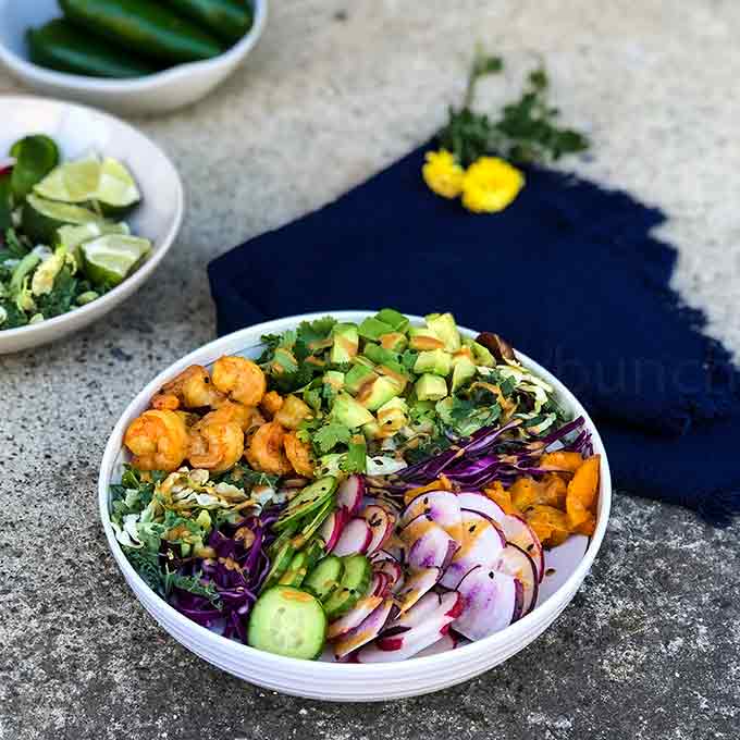 Buddha Bowl with Shrimp Low Carb Low Carb Maven