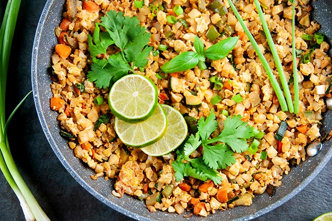 Thai Cauliflower Fried Rice Low Carb Maven