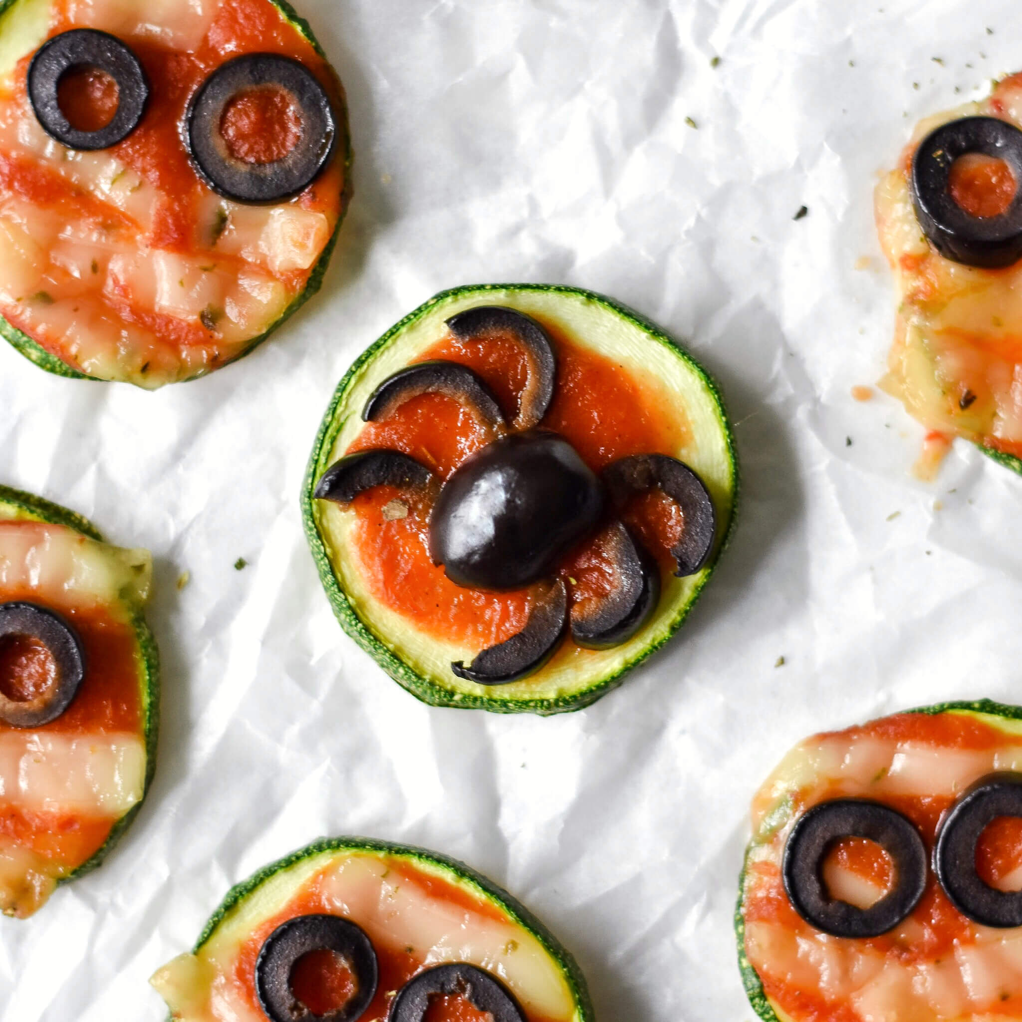 Halloween Zucchini Pizza Bites Vegan Low Carb Maven