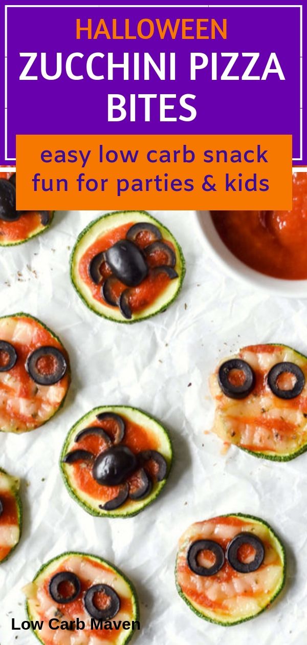 Halloween Zucchini Pizza Bites Vegan Low Carb Maven