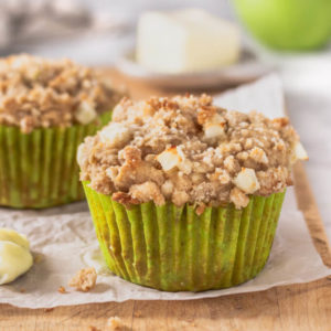 Low carb apple crumb muffins with spice (sugar free)