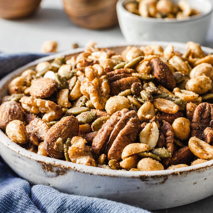 Garlic-Herb Mixed Nut Snack Mix Recipe, Food Network Kitchen