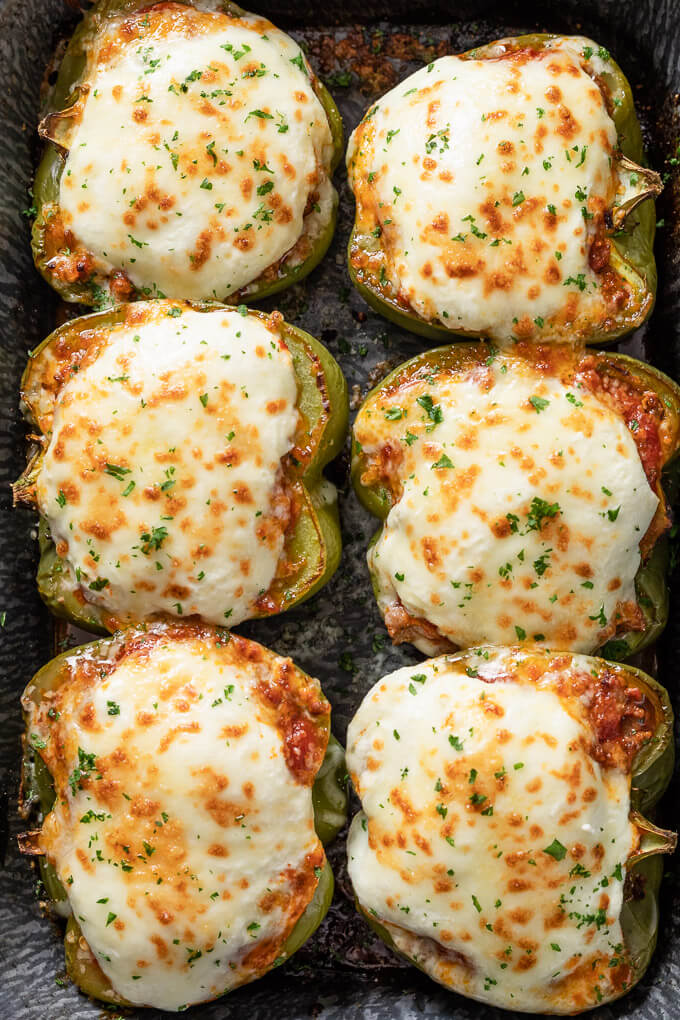 Keto Lasagna Stuffed Peppers - Low Carb Maven