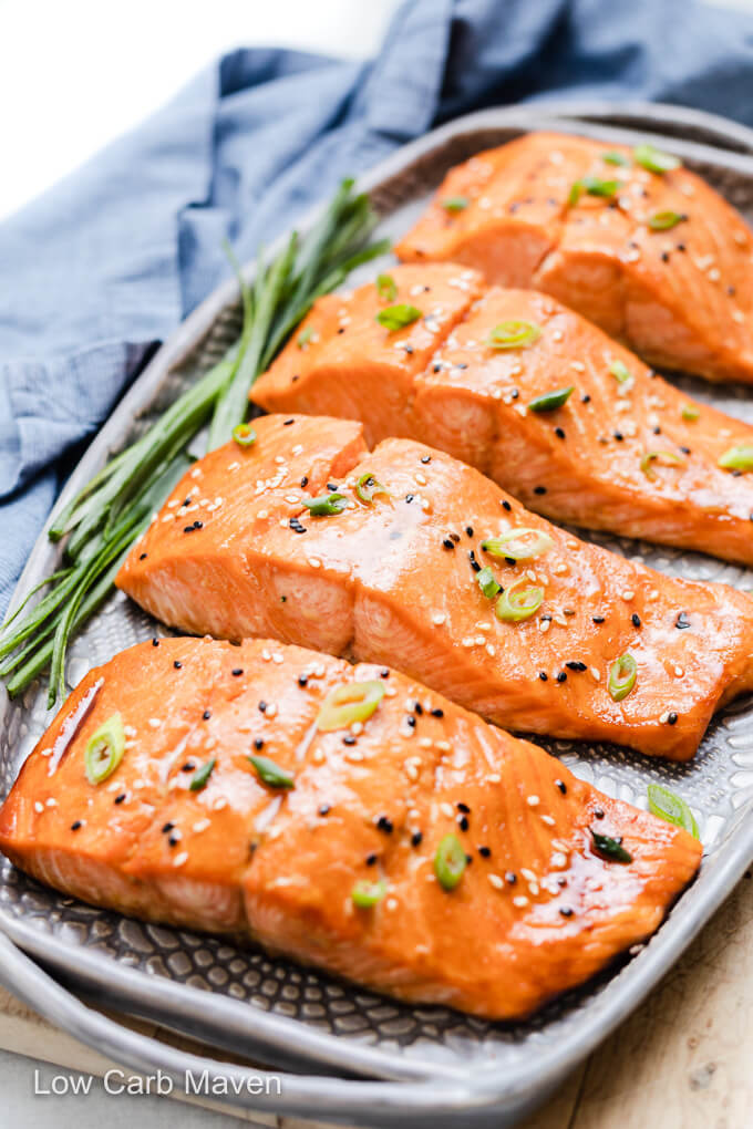 Keto Teriyaki Salmon - Low Carb Maven