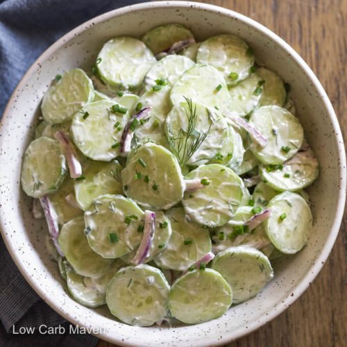 Keto Cucumber Salad - Low Carb Maven